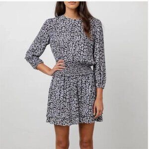 Rails Inez Black Batik Cheetah Print Dress M
